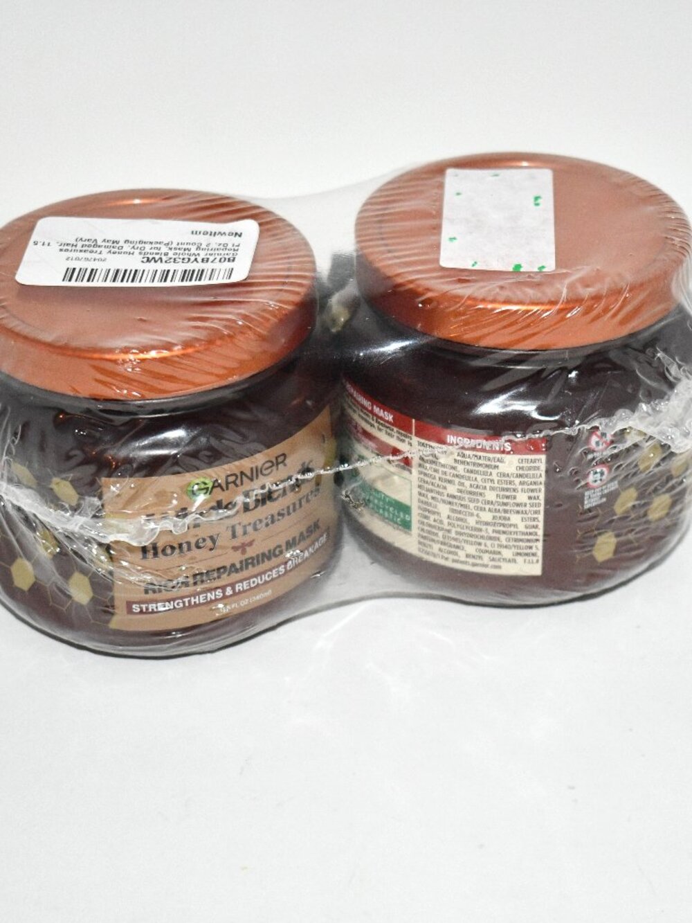 Garnier Whole Blends Honey Treasures Repairing Hair Mask, 2 Pack, NWT